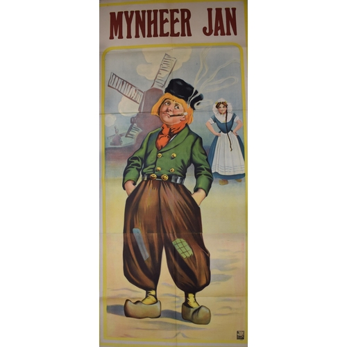 124 - Original Colour Advertising Poster For Mynheer Jan Opera By Jacobowski c1924 in two separate pieces ... 