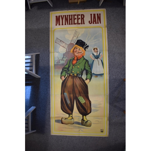 124 - Original Colour Advertising Poster For Mynheer Jan Opera By Jacobowski c1924 in two separate pieces ... 