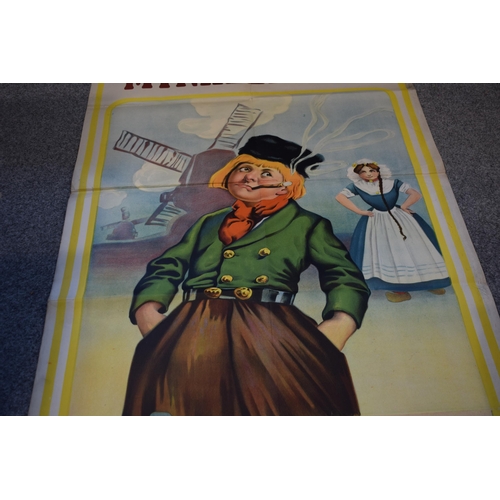 124 - Original Colour Advertising Poster For Mynheer Jan Opera By Jacobowski c1924 in two separate pieces ... 