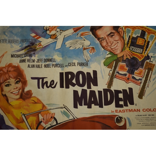 126 - Original Film Poster Advertising Iron Maiden 1963, 76cm x 100cm.