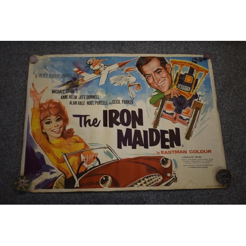 126 - Original Film Poster Advertising Iron Maiden 1963, 76cm x 100cm.