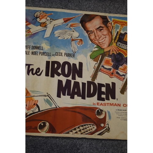 126 - Original Film Poster Advertising Iron Maiden 1963, 76cm x 100cm.