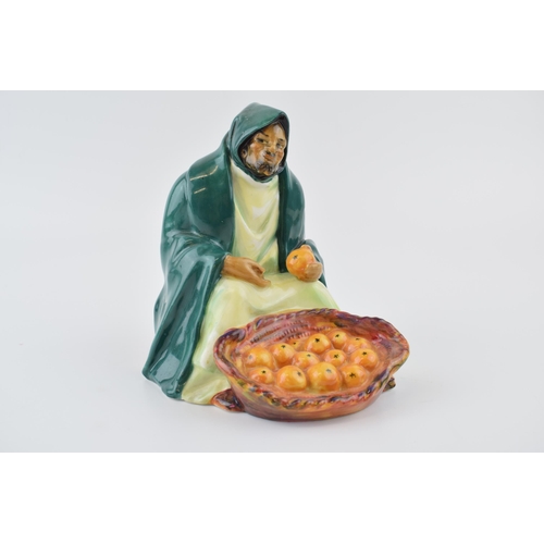 13 - Royal Doulton early figure An Orange Vendor HN72, initials for Harry Allen (professionally restored ... 