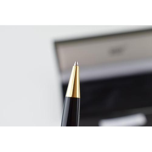 135 - Montblanc Meisterstuck Black Ballpoint Pen, writing, serial number KZ1001292, original Montblanc box... 