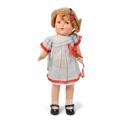 149 - Shirley Temple Doll c1910, composite head and limbs,