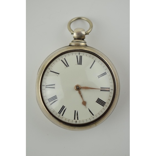 332 - Silver pair cased pocket watch, London 1908, untested.