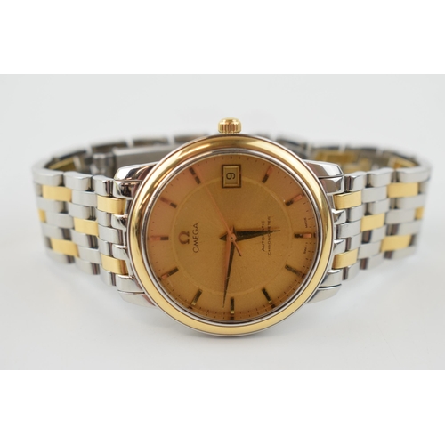 334 - Omega De Ville automatic chronometer wristwatch, bi-metal bracelet, with spare links, 36mm.