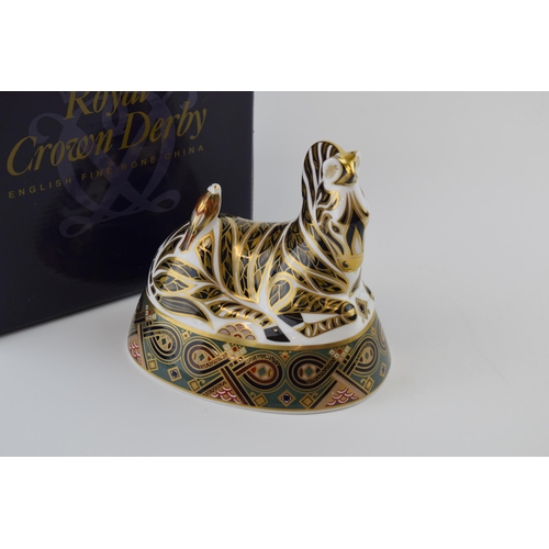 43 - Boxed Royal Crown Derby paperweight, Harrods Zebra, 13cm high, an Exclusive Signature Edition for Ha... 