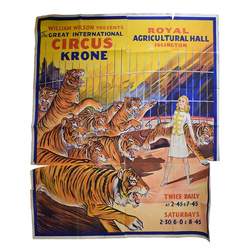 122 - Original William Wilson Colour Circus Poster Royal Agricultural Hall Islington 19th December 1939 - ... 