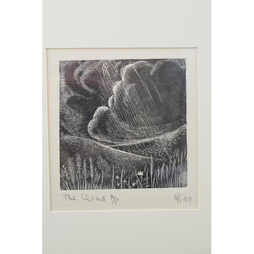 121A - Margaret Tournour. Illustrator, Two wood cut engravings, 'My Mountain' and 'The Cloud'. 8.5cm x 9.5c... 