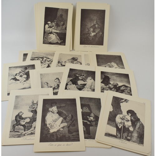 121N - Set of facsimile prints of Goya etchings ‘A Dark and Complicated Past’. (64)