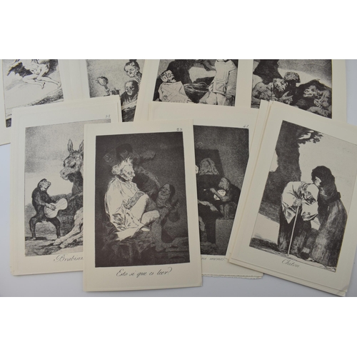 121N - Set of facsimile prints of Goya etchings ‘A Dark and Complicated Past’. (64)