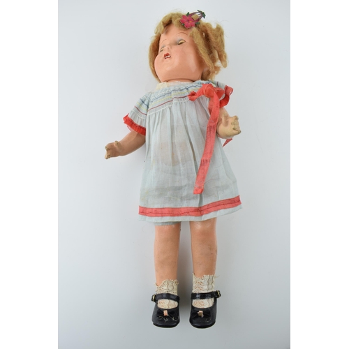 149 - Shirley Temple Doll c1910, composite head and limbs,