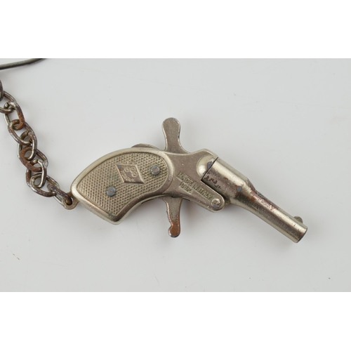 164 - Miniature Italian Molgora Mignonnette Cap Gun Pistol Key Fob in good working order some signs of use... 