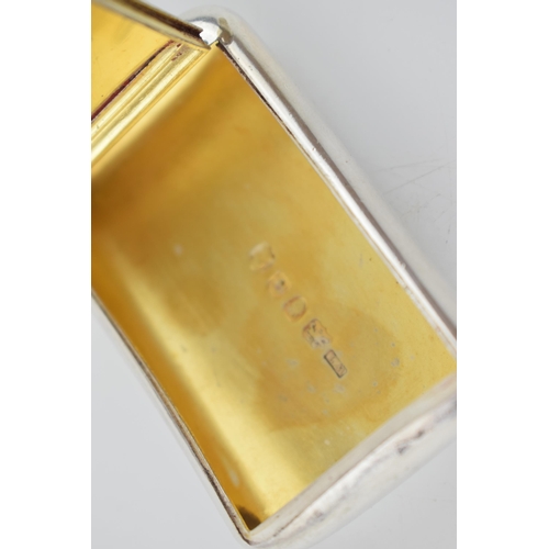 210 - Georgian hallmarked silver snuff box with gilt-wash interior, London 1805, 'WT' maker, 41.9 grams, 6... 