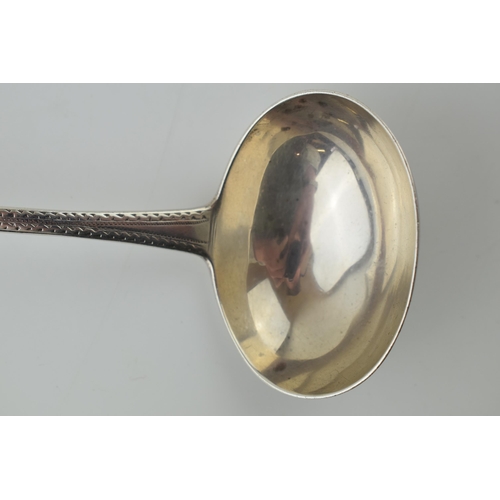 265 - Victorian Irish silver ladle, Dublin 1888, rat tail design to rear, 73.9 grams, 19cm long.