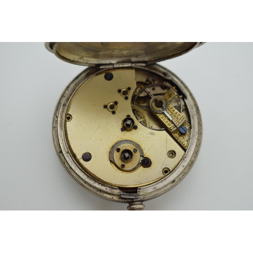 274 - A pair of pocket watches, to include a silver key-wind example, with a gold plated top-wind example,... 