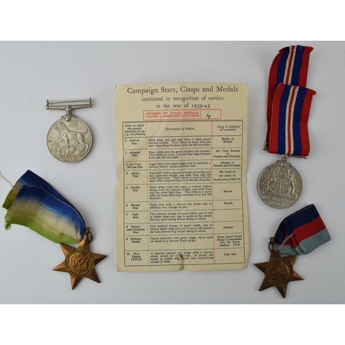 284 - World War Two set of four medals, awarded to John Joseph Hayes' to include the Atlantic Star, the 19... 