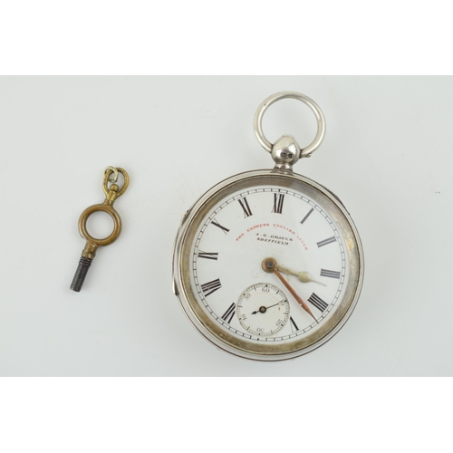 298 - A Silver J.G. Graves, Sheffield 'The Express English Lever' open faced pocket watch with Roman numer... 