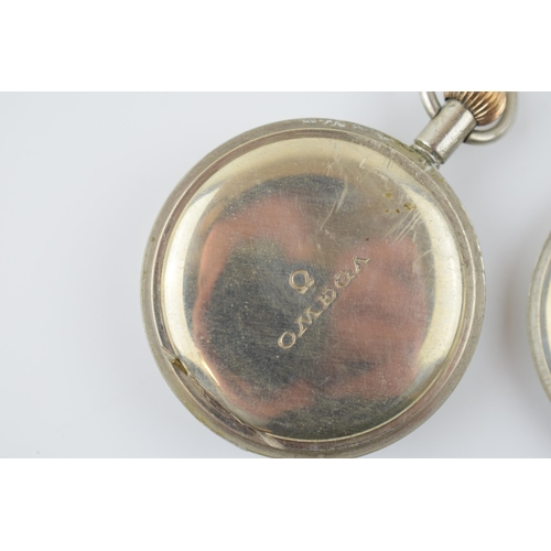 300 - An Omega WW1 Royal Flying Corps military issued pocket watch, broad arrow mark, 30 hour, non-luminou... 