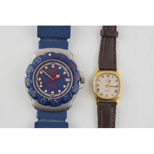 322 - Omega DeVille ladies quartz watch together with a Tag Heuer F1 Proffesional Quartz movement watch. B... 