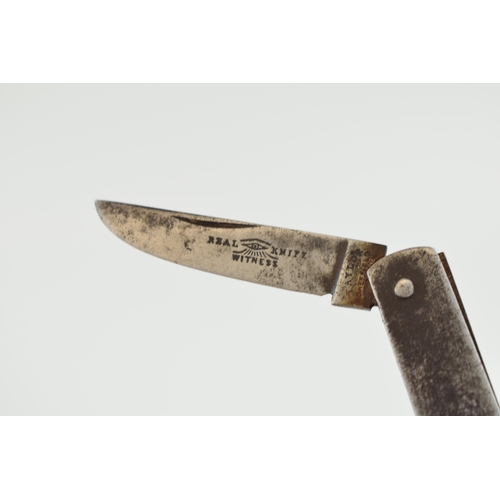 65 - Taylor of Sheffield Witness antique vet tool, combined knife and tweezers, 17.5cm long.