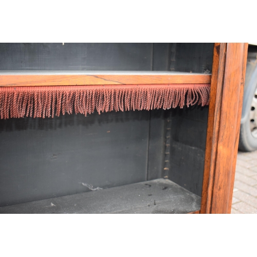 80 - An oversized 19th century mahogany breakfront sideboard credenza with central glazed cabinet, workin... 