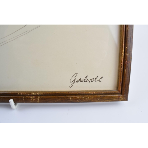 223 - Pair of early 20th century prints of Mergansers ducks and a Gadwell duck. 31cm x 31cm including fram... 