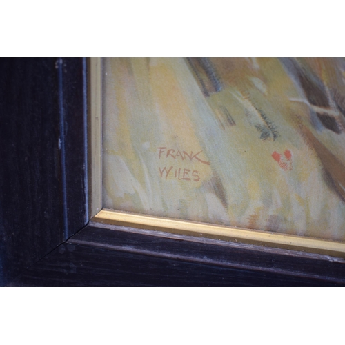 217 - Frank Wiles (1881-1963) lithograph print of a harvest scene, in oak frame, glazed, 48cm x 74cm exc f... 