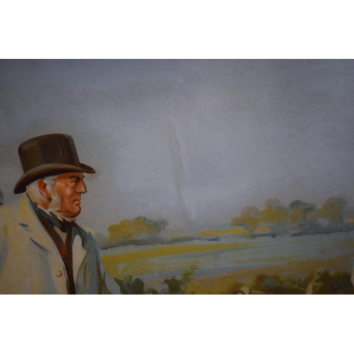 217 - Frank Wiles (1881-1963) lithograph print of a harvest scene, in oak frame, glazed, 48cm x 74cm exc f... 