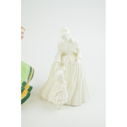 5 - A trio of lady figures to include Coalport Tara, Royal Worcester blanche Mothering Sunday and a cont... 