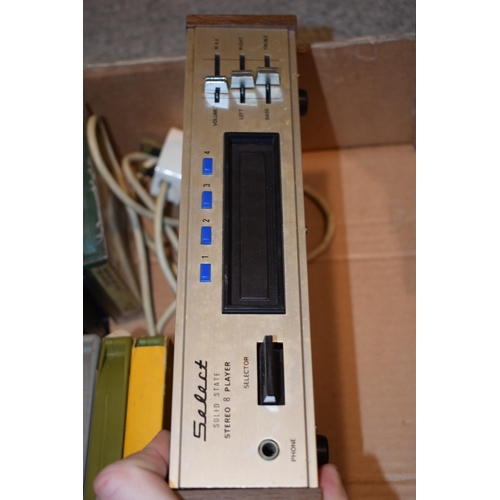 212 - A Select Solid State Stereo 8 Player together with a large select of 8 Tracks by artists such as The... 