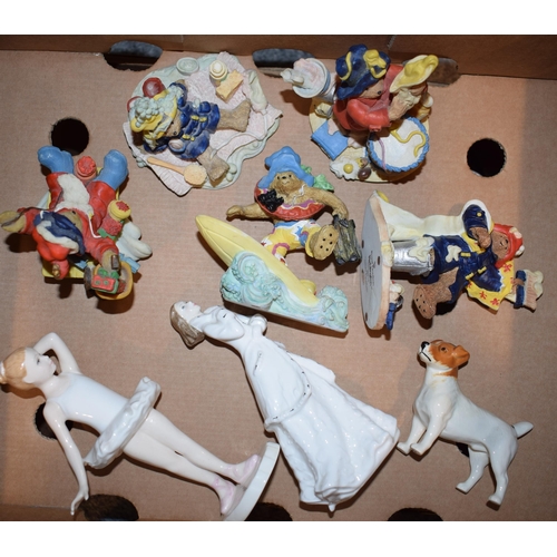 60 - Royal Doulton to include Paddington resin bears such as Surfing and Decorating, with a Beswick Jack ... 