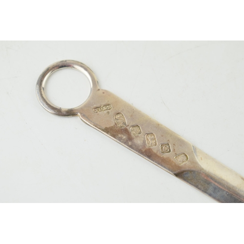 229 - Hallmarked silver meat skewer, 20.5cm long, 30.0 grams, Sheffield 2002.