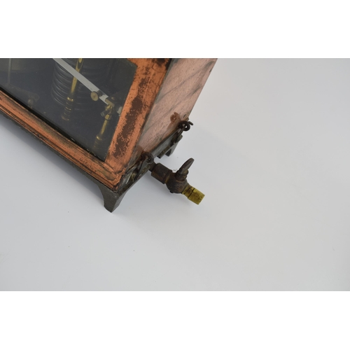 228 - John Davis & Son (Derby) Ltd. 'Davis Derby' Barograph in copper case. Height 17cm.