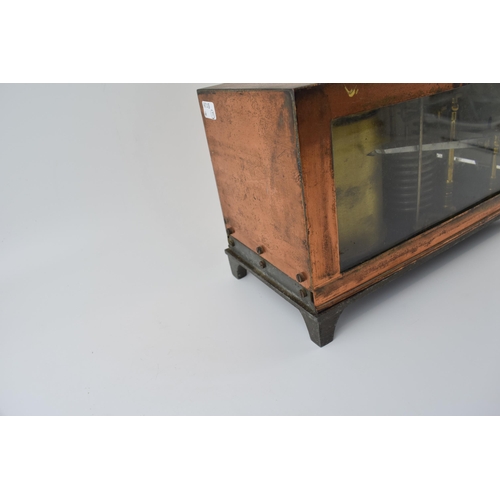 228 - John Davis & Son (Derby) Ltd. 'Davis Derby' Barograph in copper case. Height 17cm.