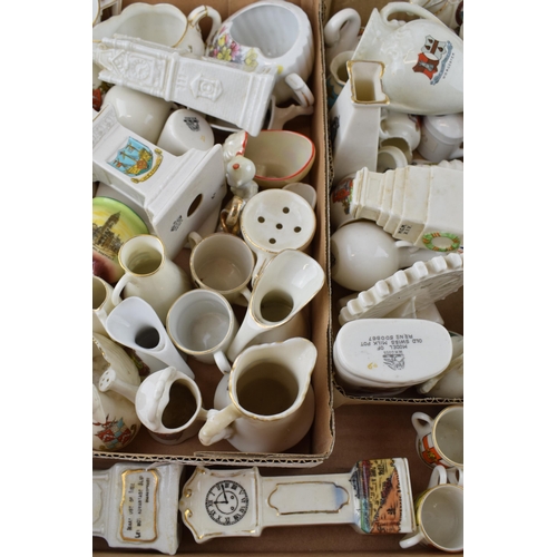 19 - A collection of crested china items to include animals, jugs, vases and varying forms and decoration... 