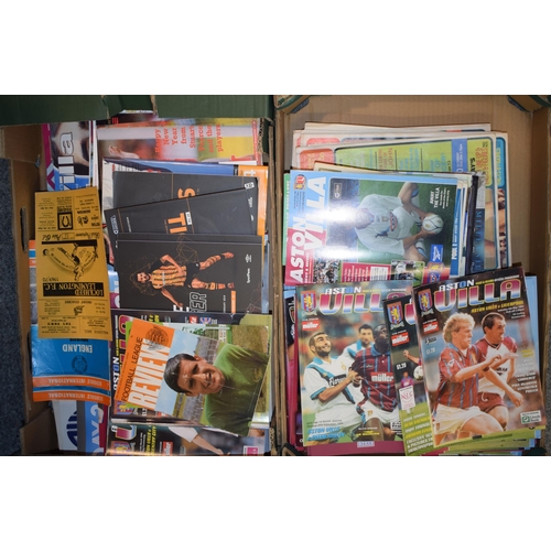 104 - A collection of football programmes dating from the 1960s - 1990s. Large relating to Aston Villa and... 