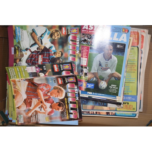 104 - A collection of football programmes dating from the 1960s - 1990s. Large relating to Aston Villa and... 