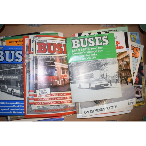 107 - A collection of vintage publications on buses and transport, to include 'Buses', 'Coach', 'Old Glory... 