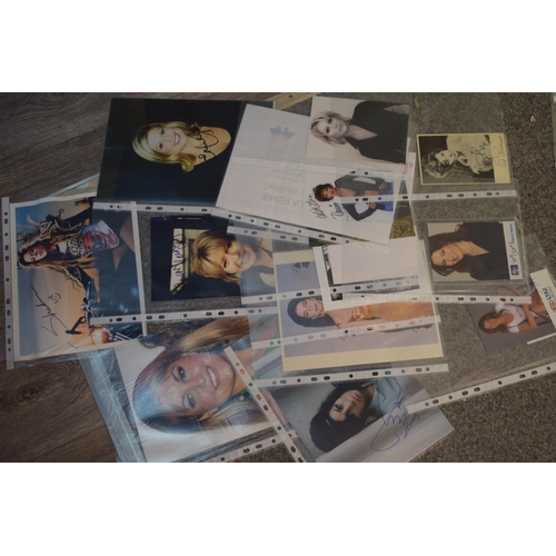109 - A collection of autographs and facsimiles on studio photographs, some with printed certificates, to ... 