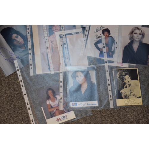 109 - A collection of autographs and facsimiles on studio photographs, some with printed certificates, to ... 