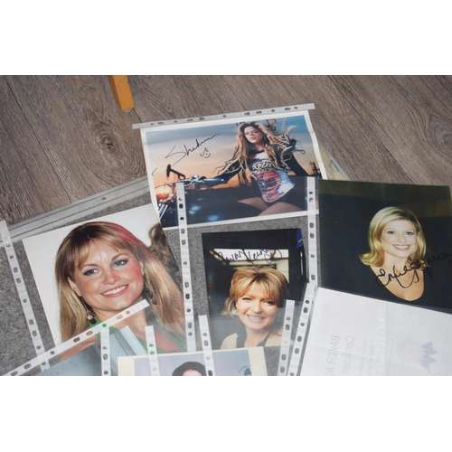 109 - A collection of autographs and facsimiles on studio photographs, some with printed certificates, to ... 