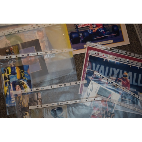 123 - A collection of autographs and facsimiles on studio photographs, some with printed certificates, to ... 