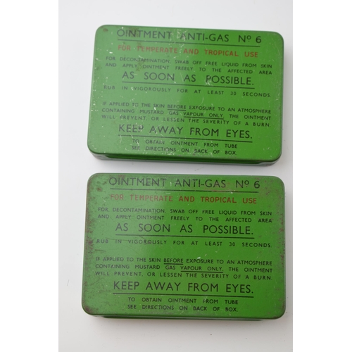 206 - Two Anti-Gas No. 6 tins 'For Temperate & Tropical Use' (2)