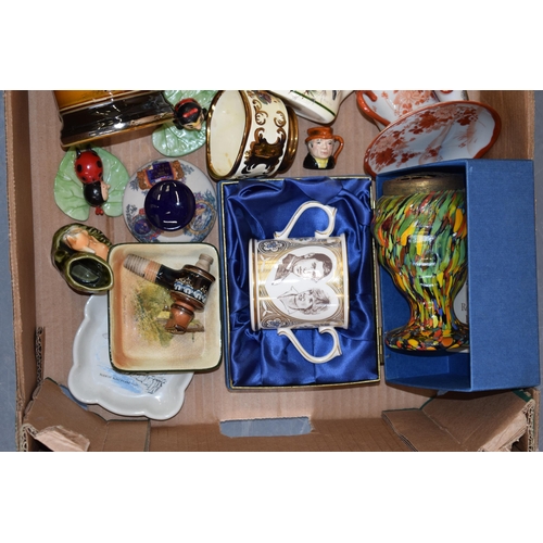 25 - Pottery to include oriental pottery, a Doulton Lambeth decanter tap, a USSR decanter, Wade and other... 