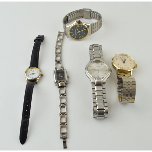 276 - A collection of gentleman's and ladies wristwatches by makers Accurist, Saxon and similar. (5)