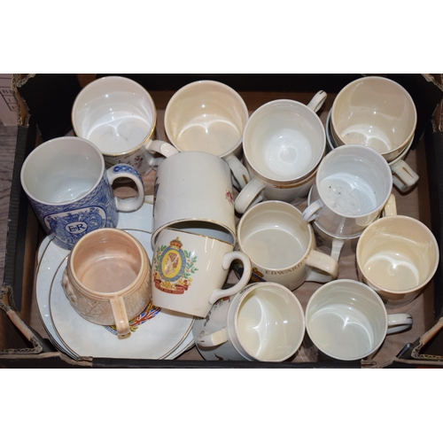 289 - A collection of commemorative ceramics to include antique and vintage examples, of note Spode 'HM Qu... 