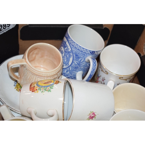 289 - A collection of commemorative ceramics to include antique and vintage examples, of note Spode 'HM Qu... 