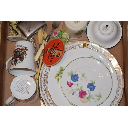 31 - A mixed collection of ceramic items to include Royal Adderley Blue Tit, Wedgwood items and silver-pl... 
